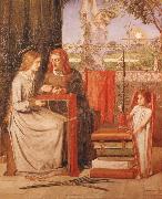 Dante Gabriel Rossetti The Girlhood of Mary Virgin USA oil painting artist